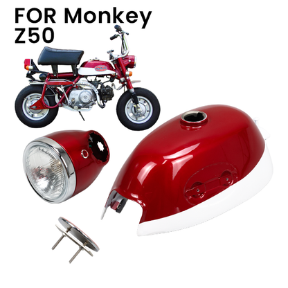 BS2155 - Tank and Small Light for Z50a Bike in Red/White Small Badge on the Light