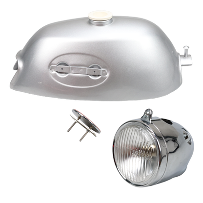BS2157 - Tank and Small Light for Z50a Bike in Silver Small Badge on the Light