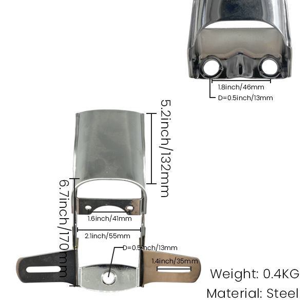 BS2158 - Ct70 Rear Taillight Bracket In Chrome