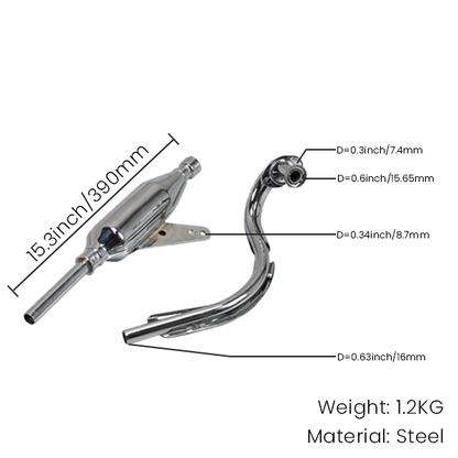 BS2166 - Chrome Exhaust To Fit Z50a