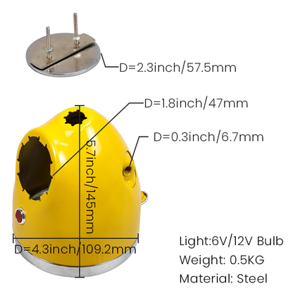 BS2178 - Small Z50a Headlight With Emblem In Yellow