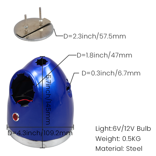 BS2179 - Small Z50a Headlight With Emblem In Blue