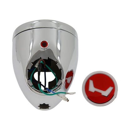 BS2180 - Small Z50a Headlight With Emblem In Chrome