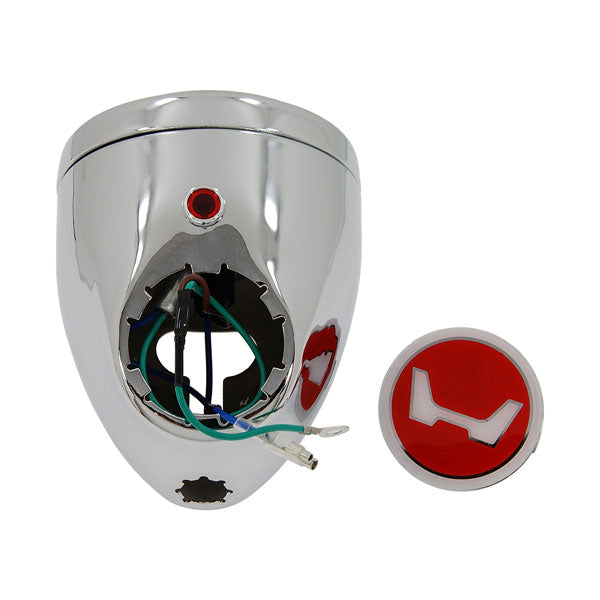 BS2180 - Small Z50a Headlight With Emblem In Chrome