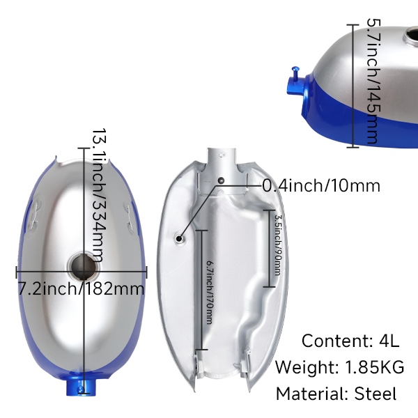 BS2201 - Silver and Blue Z50 Tank round Badge Model