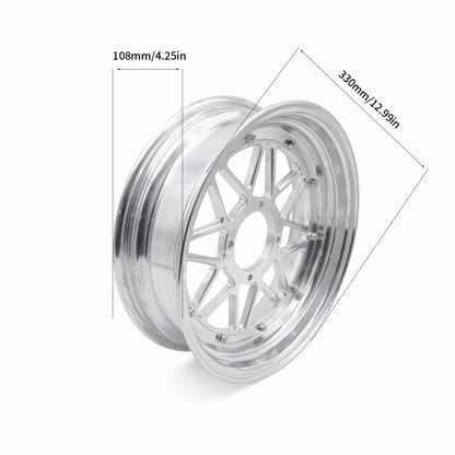 BS2211 - High Quality Polished Alloy 3.0 & 3.5 Front & Rear Tubeless Rims
