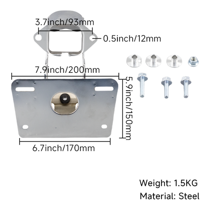 BS2231 - Rear Tail Light Bracket for CT70 in Chrome