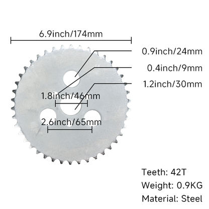 BS2301 - Munk Rear Sprocket 42th