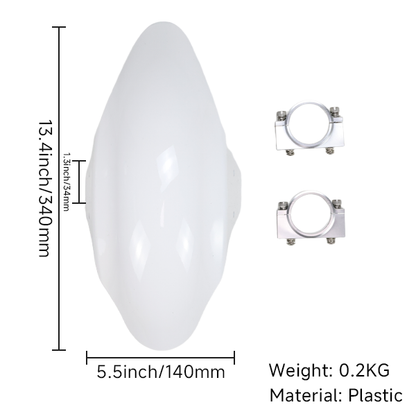 BS2323 - WHITE FRONT FENDER WITH FORK BRACKETS