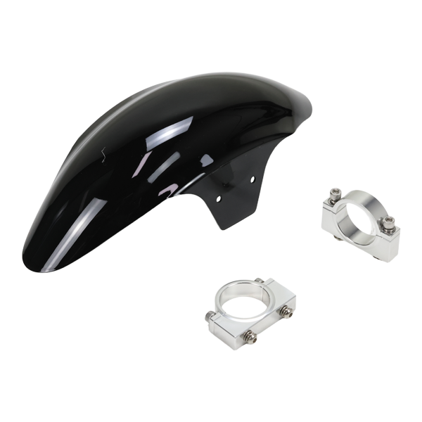 BS2324 - BLACK FRONT FENDER WITH FORK BRACKETS