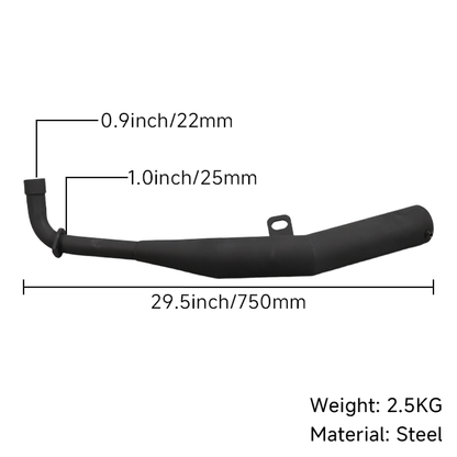 BS2330-DX MUNK UNDER EXHAUST IN BLACK  S/STEEL