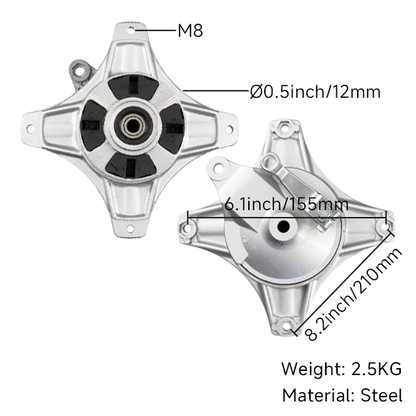 BS2332 - DX 6VOLT REAR HUB WITH RUBBER INSERTS