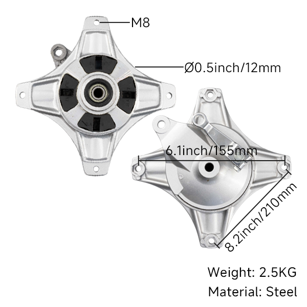 BS2332 - DX 6VOLT REAR HUB WITH RUBBER INSERTS