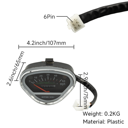BS2336 - CT 70 DX 6V Speedo  MPH