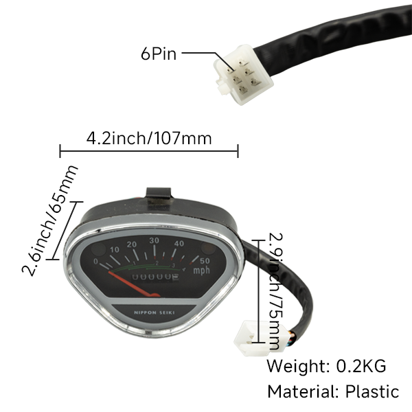 BS2336 - CT 70 DX 6V Speedo  MPH