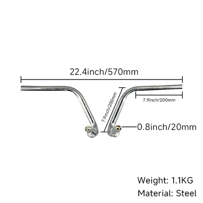 BS2337-CHROME HANDLE BARS ONLY