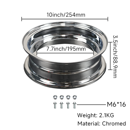 BS2369 - DX High Chromed 3.50J X 10 Rims