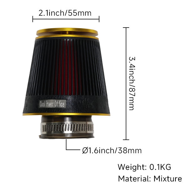 BS2463 - CPO High Quality Air Filter 38mm