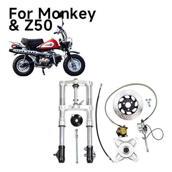 BS2467 - SILVER ADJUSTABLE USD FORKS 45MM INNER LEG 37MM LEGHT 540MM monkey low forks