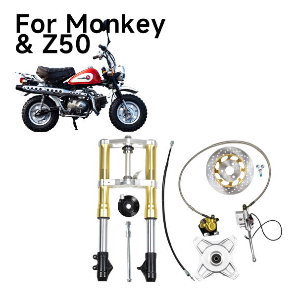 BS2468- GOLD ADJUSTABLE USD FORKS 45MM INNER LEG 37MM LEGHT 540MM FOR MONKEY BIKE