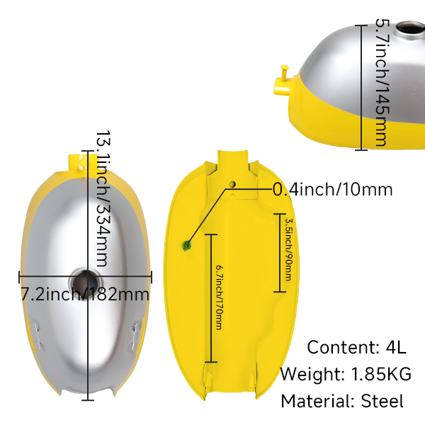 BS2469 - Silver And Yellow Z50 Tank Round Badge Model
