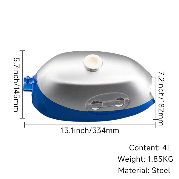 BS2471 - Z50A Oval Badge Tank In Silver And Blue