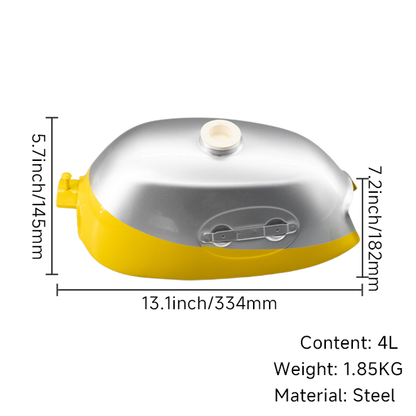 BS2472 - Z50A Oval Badge Tank In Silver And Yellow