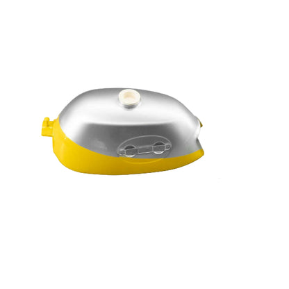 BS2472 - Z50A OVAL BADGE TANK IN SILVER AND YELLOW