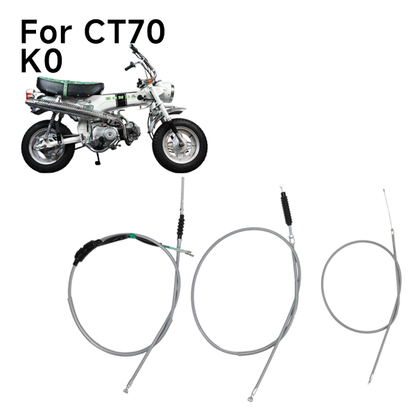 BS2478 - CT70 K0 Style Cable Set Clutch Brake And Throttle Cable Grey