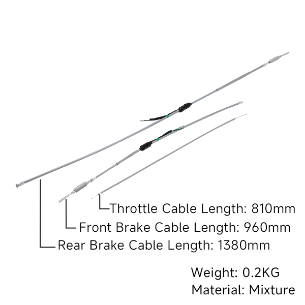 BS2479 - Z50 K1 Style Cable Set Clutch Brake And Throttle Cable Grey