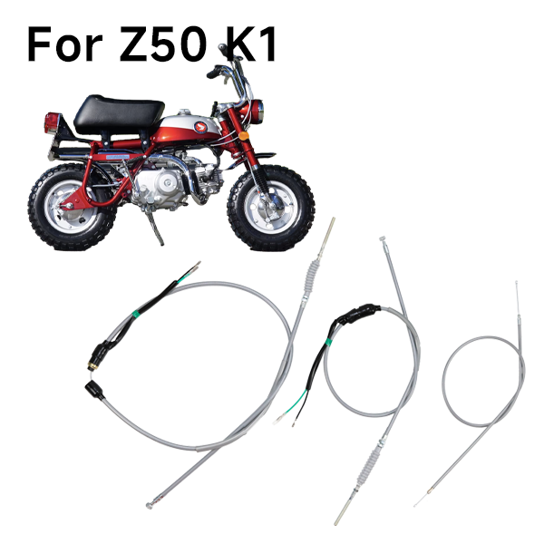 BS2479 - Z50 K1 Style Cable Set Clutch Brake And Throttle Cable Grey