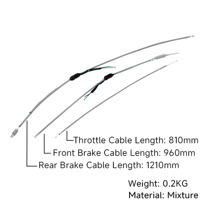 BS2481 - Z50 K2 Style Cable Set Clutch Brake And Throttle Cable In Grey