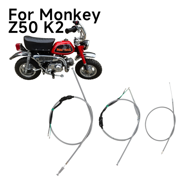 BS2481 - Z50 K2 Style Cable Set Clutch Brake And Throttle Cable In Grey