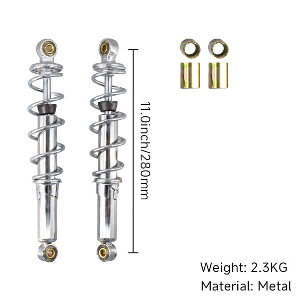 BS2507 - REAR CHROME REAR SHOCKS 280MM