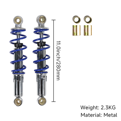 BS2510 - REAR BLUE AND CHROME REAR SHOCKS 280MM