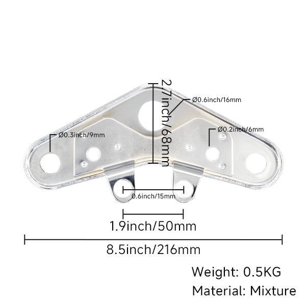 BS2560 - CHROME METAL TOP PLATE FOR DX FORKS