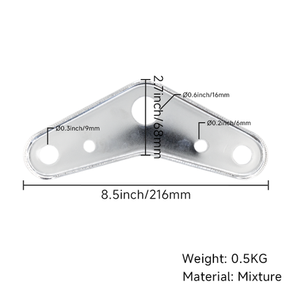 BS2561 - CHROME METAL TOP PLATE FOR MUNK  FORKS