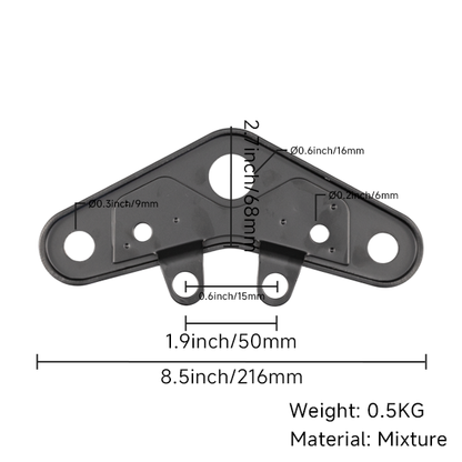 BS2562 - BLACK METAL TOP PLATE FOR DX FORKS
