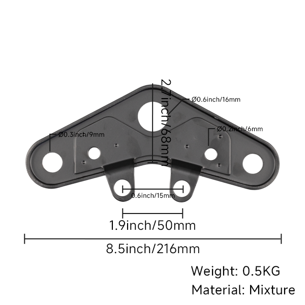 BS2562 - BLACK METAL TOP PLATE FOR DX FORKS