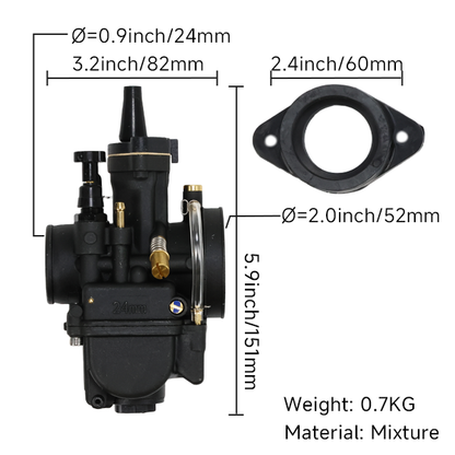 BS2574 - CPO Black Carb PWK24 Racing Version PWK24YJ