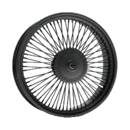 BS2595 - 17" Front & Rear Spoke Wheel Assembly Set 72 Spoke 1.4-17 Front 1.6- 17 Rear In Black