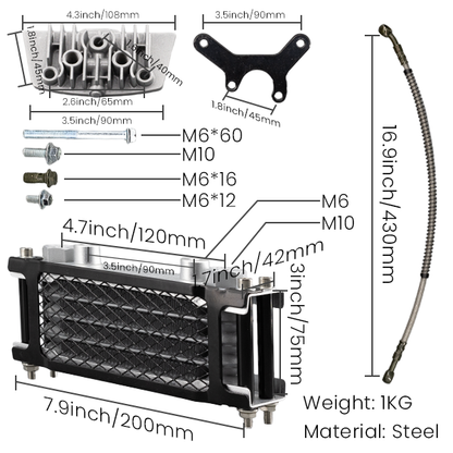 BS2612 - 3 Layer Oil Cooler In Black