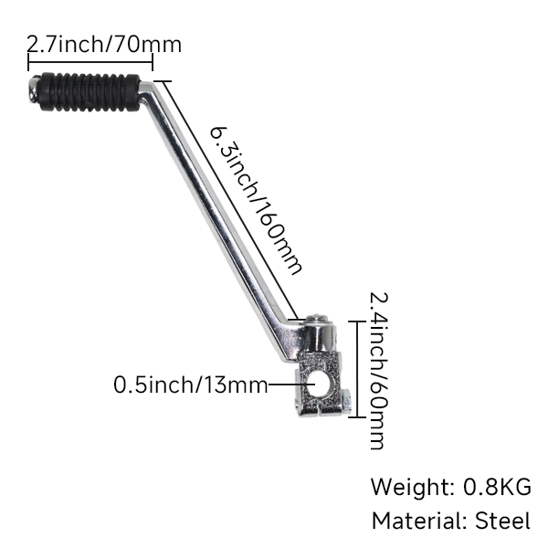 BS3018 - Chrome Kick Lever for YX Engines