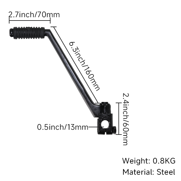 BS3019 - Black Kick Lever For YX Engines