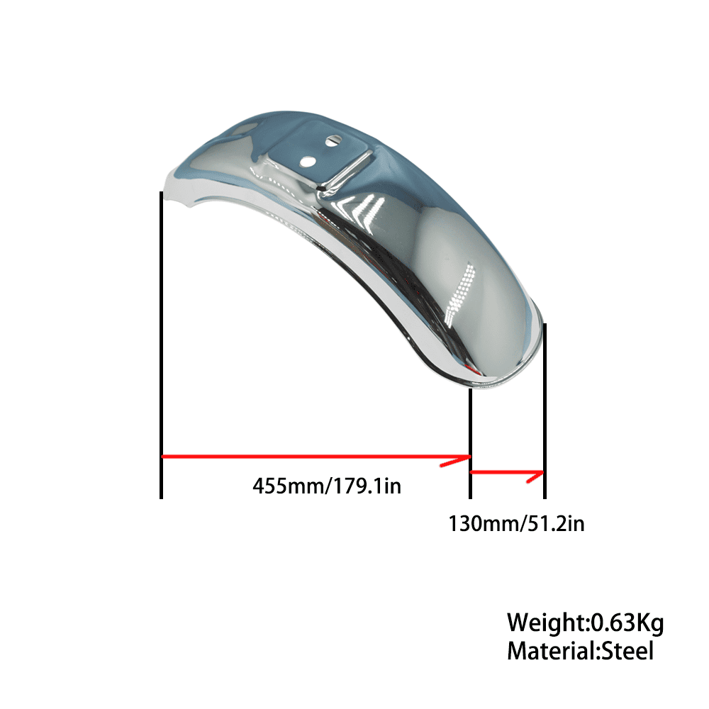 BS3027  -  MUNK STANDARD REAR METAL CHROME FENDER
