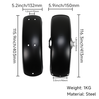 BS3028 - Front and Rear DAX Mud Guards In Black