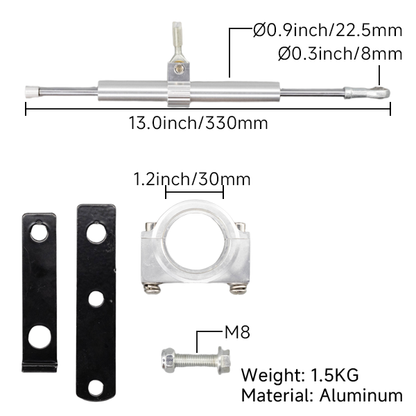 BS3098 - Alloy Fork Damper In Silver