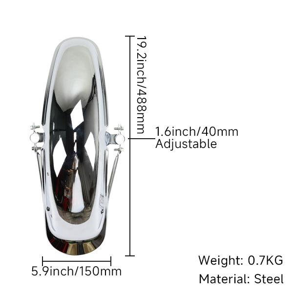 BS3116 - Chaly Front Mudguard Only in Chrome