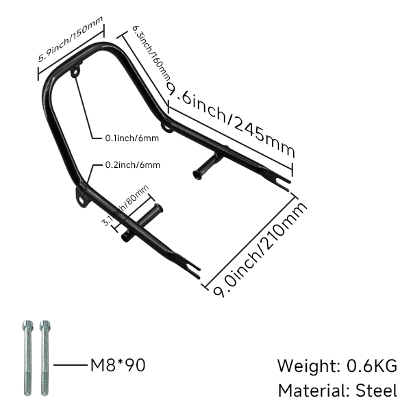 BS3121 - DAX Grab Rail Black