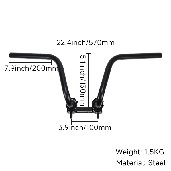 BS3223 - DX/MUNK Original Type Handlebar Set In Black